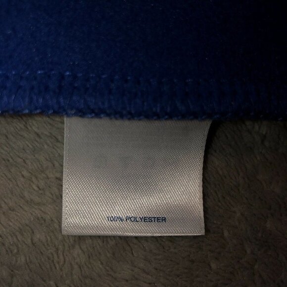 LANDS' END Mens Blue Fleece Full Zipper Jacket Sz Medium - Picture 10 of 10